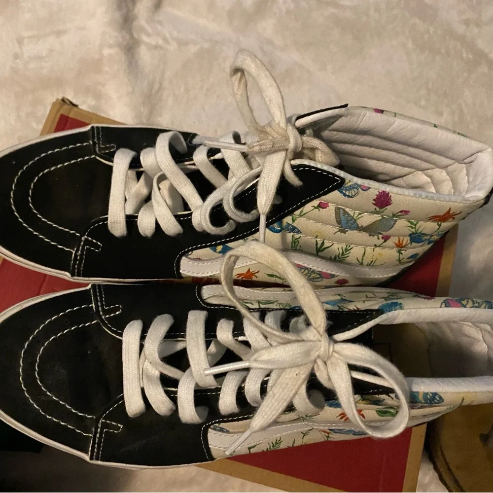 Vans Black and Floral High-Tops - Picture 2 of 6